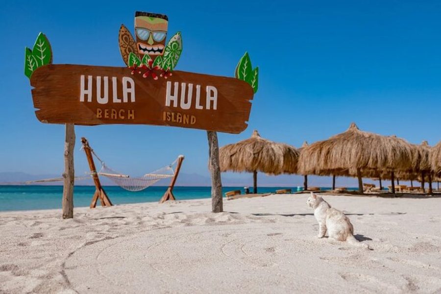 Family VIP yacht cruise in Hurghada with snorkeling stops, island visit, lunch, and fruits on the Red Sea aboard Hula Hula Family VIP Hurghada