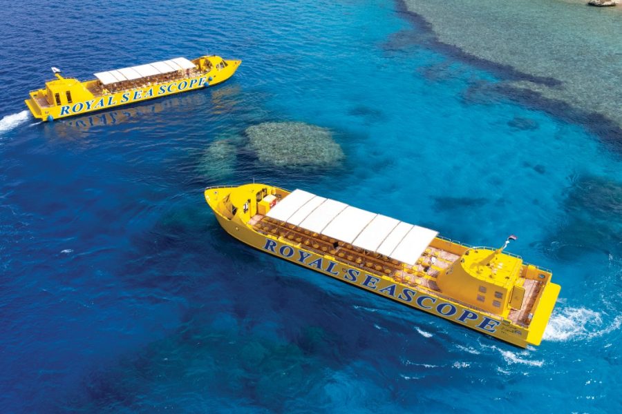 Royal Sea Scope Hurghada semi-submarine underwater panoramic cruise and snorkeling experience in the Red Sea