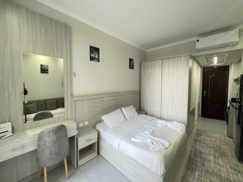 Studio sea and pool view at Scandic Resort Hurghada located on the 2nd floor, fully furnished and suitable for 2 guests.