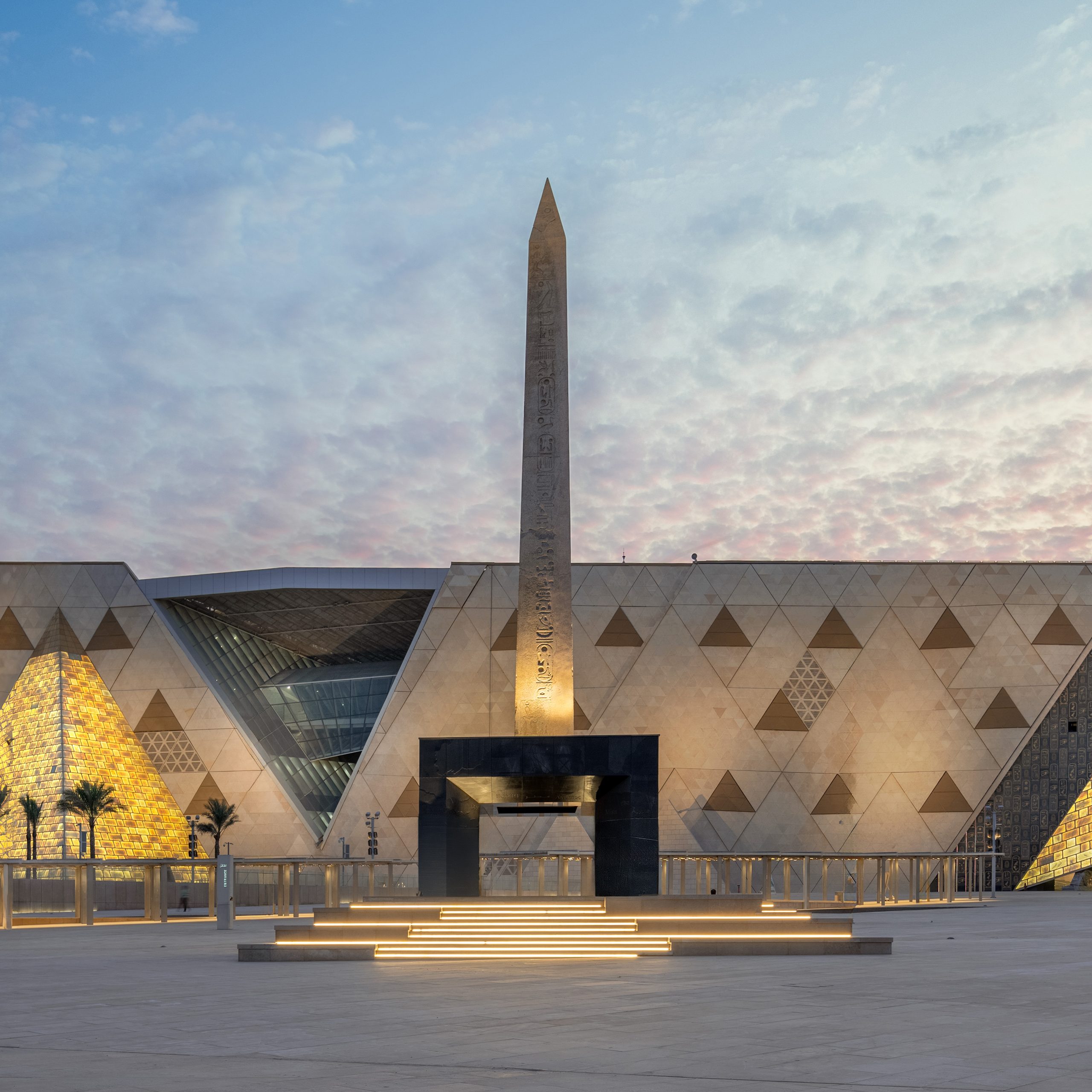 Grand Egyptian Museum in Giza showcasing modern architecture near the Pyramids