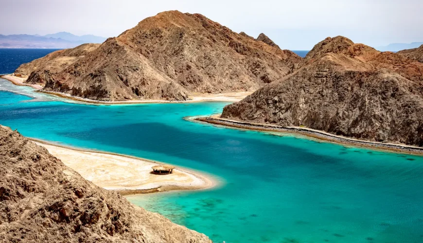 Sharm El Sheikh beaches and Red Sea resorts during a sunny day