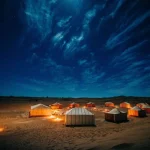 Siwa Oasis Camping under the stars surrounded by desert dunes and palm trees