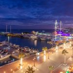 Hurghada nightlife beach party at sunset