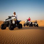 Desert Safaris in Egypt showing quad biking across Red Sea desert dunes