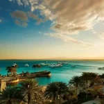 Hurghada Tourism showing Red Sea beaches, coral reefs, and luxury resorts in Egypt
