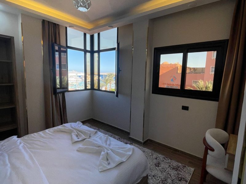 One-bedroom apartment with mosque and sea view at Vero Residence Hurghada