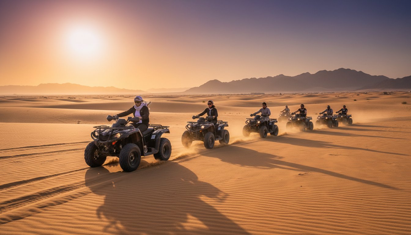 Quad biking in Hurghada desert safari in Egypt