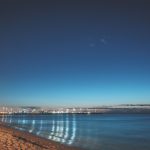 Hurghada nightlife at night with illuminated marina and waterfront