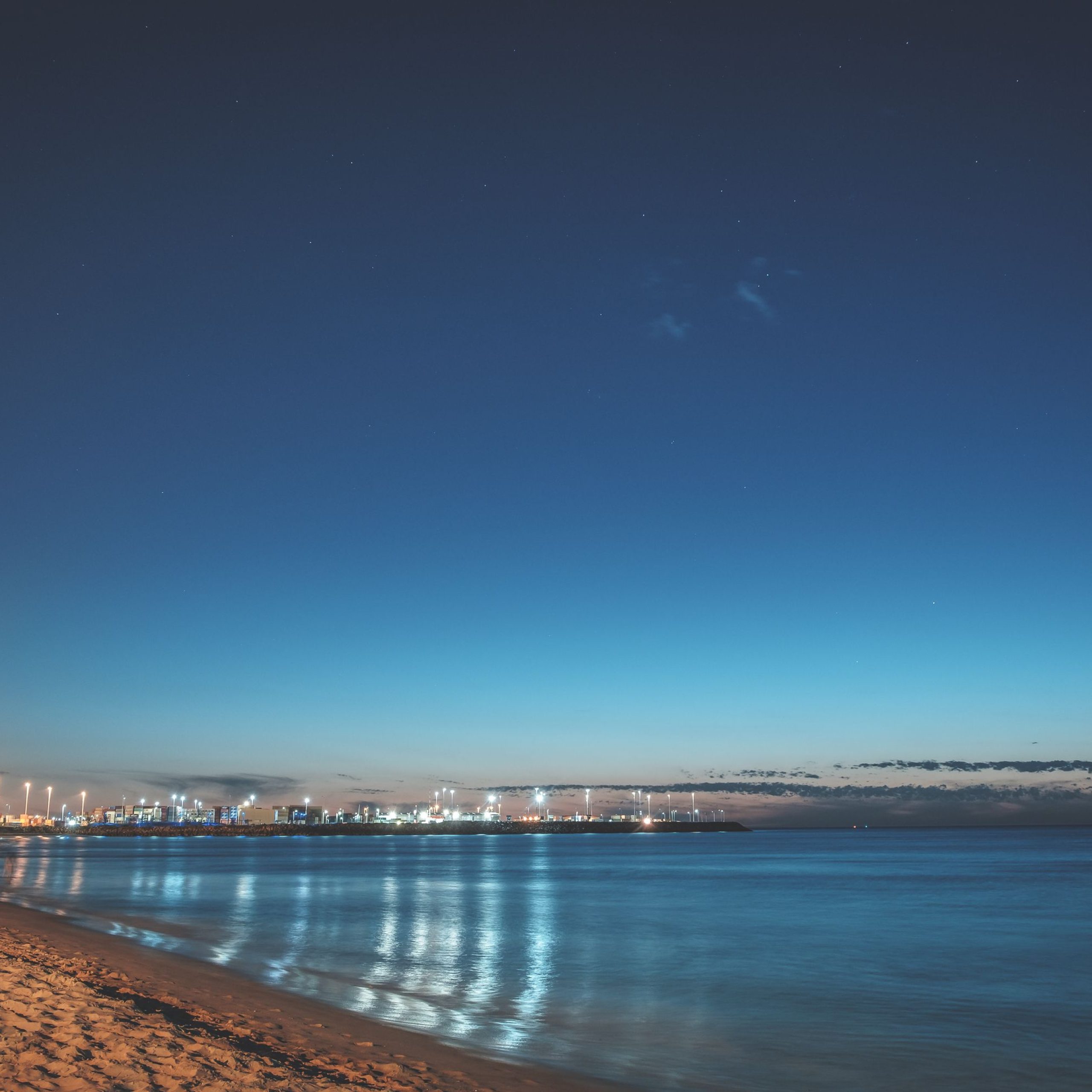 Hurghada nightlife at night with illuminated marina and waterfront