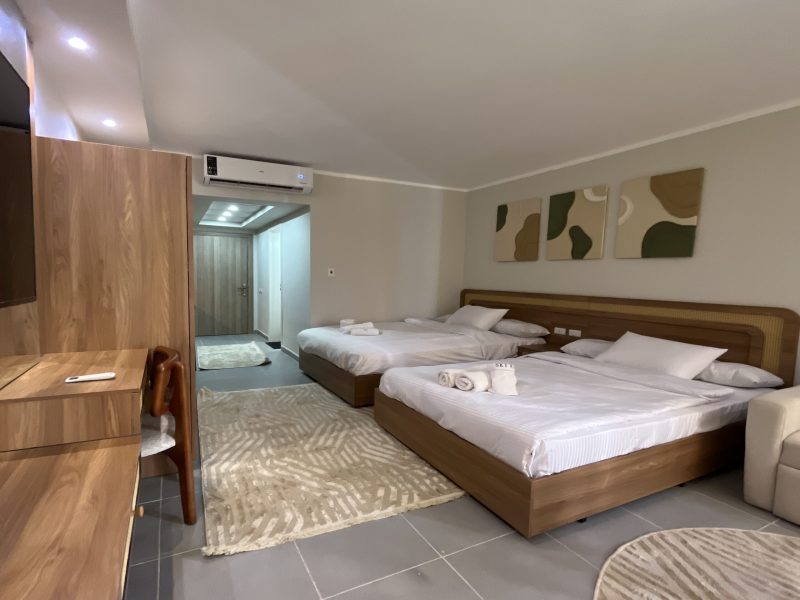 Scandic Two-Double-Bed One-Bedroom with Balcony & Side Sea View – 4th Floor