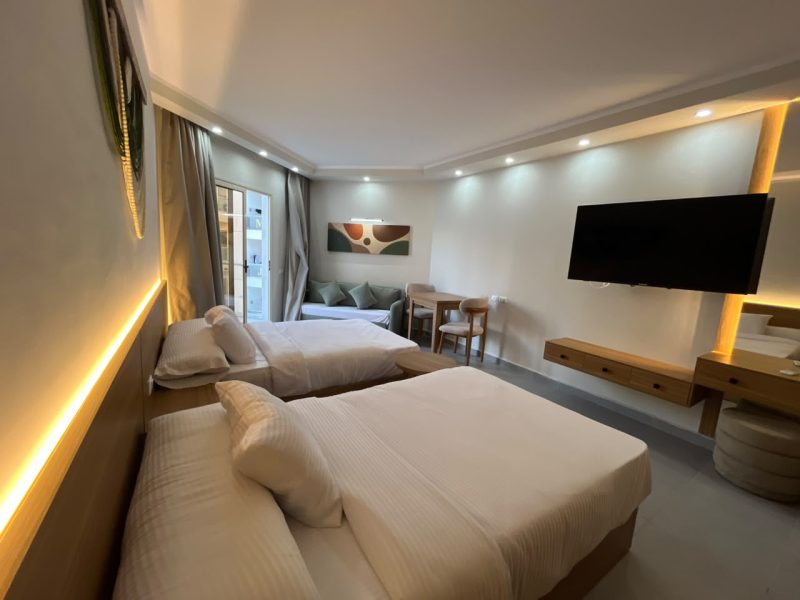 Scandic Twin Studio with Balcony & Side Sea View – 5th Floor