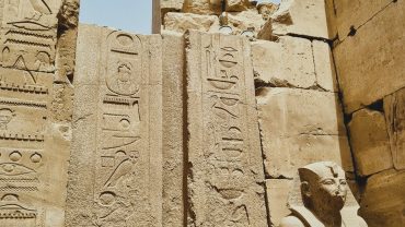 Ancient Egyptian columns at Karnak Temple in Luxor, a popular day trip destination from Hurghada.