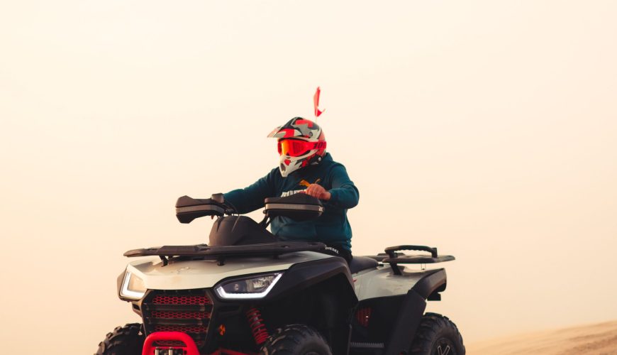 Quad biking during a desert safari in Hurghada