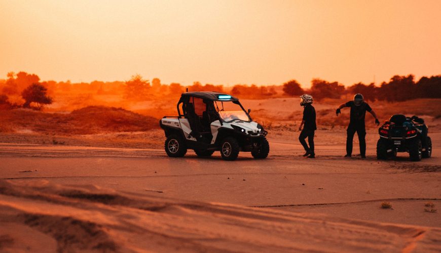Quad biking during a desert safari in Hurghada